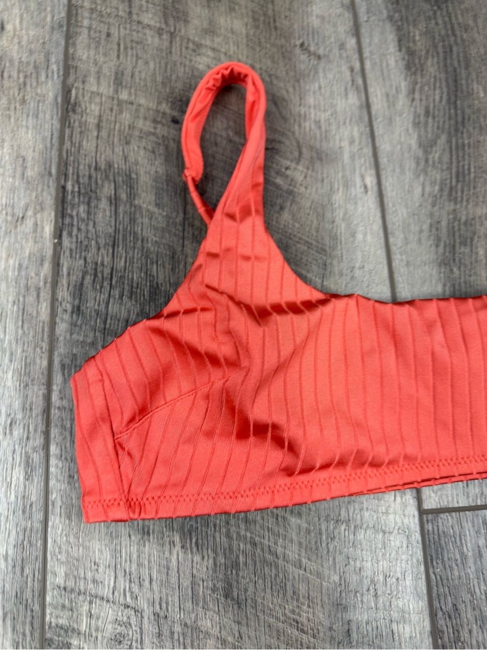 Aerie Coral Ribbed Bikini Set - Picture 4 of 10